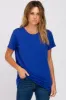 Royal Blue Oversized Short Sleeve Top sold by Pinkblush