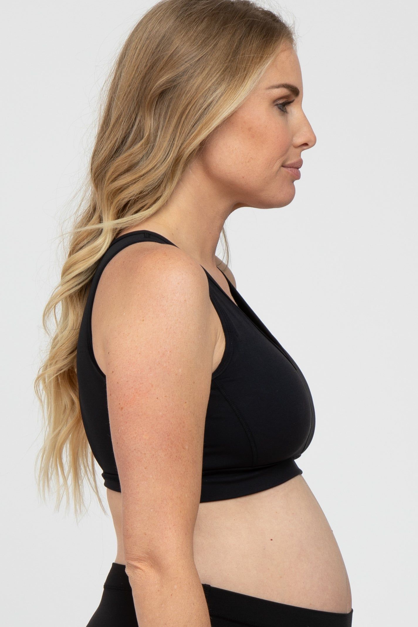 Black Triangle Cut Out Maternity Sports Bra sold by Pinkblush product image thumbnail 3