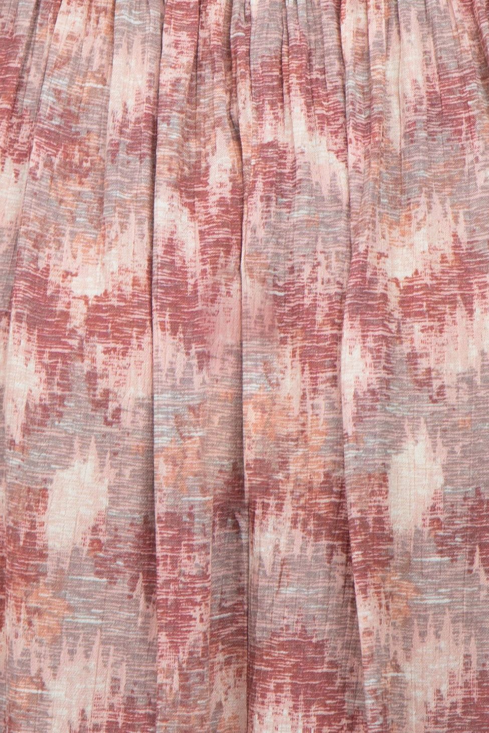 Mauve Vintage Print Square Neck Smocked Midi Dress sold by Pinkblush product image thumbnail 5