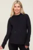 Black Hooded Long Sleeve Maternity Active Top sold by Pinkblush