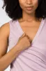 Lavender Crossover Ruched Nursing Tank sold by Pinkblush