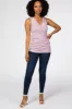 Lavender Crossover Ruched Nursing Tank sold by Pinkblush
