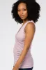 Lavender Crossover Ruched Nursing Tank sold by Pinkblush