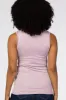 Lavender Crossover Ruched Nursing Tank sold by Pinkblush