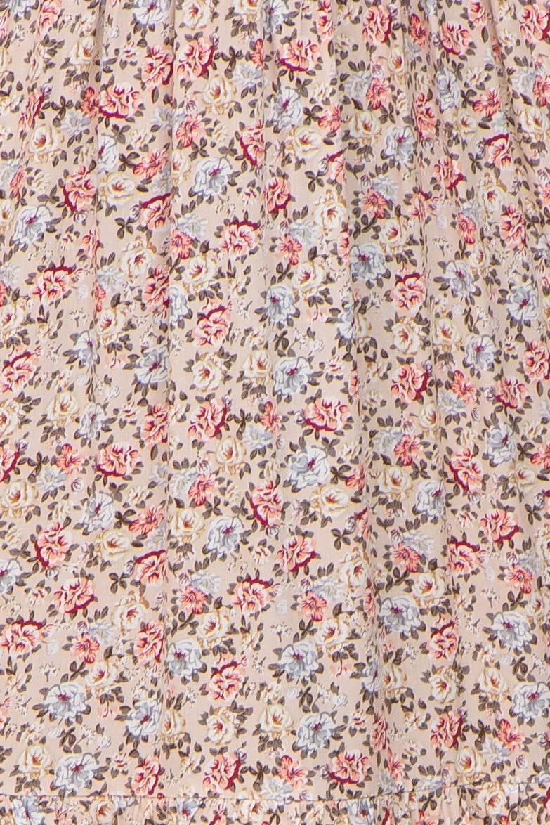 Pink Floral Smocked Long Sleeve Midi Dress sold by Pinkblush product image thumbnail 4