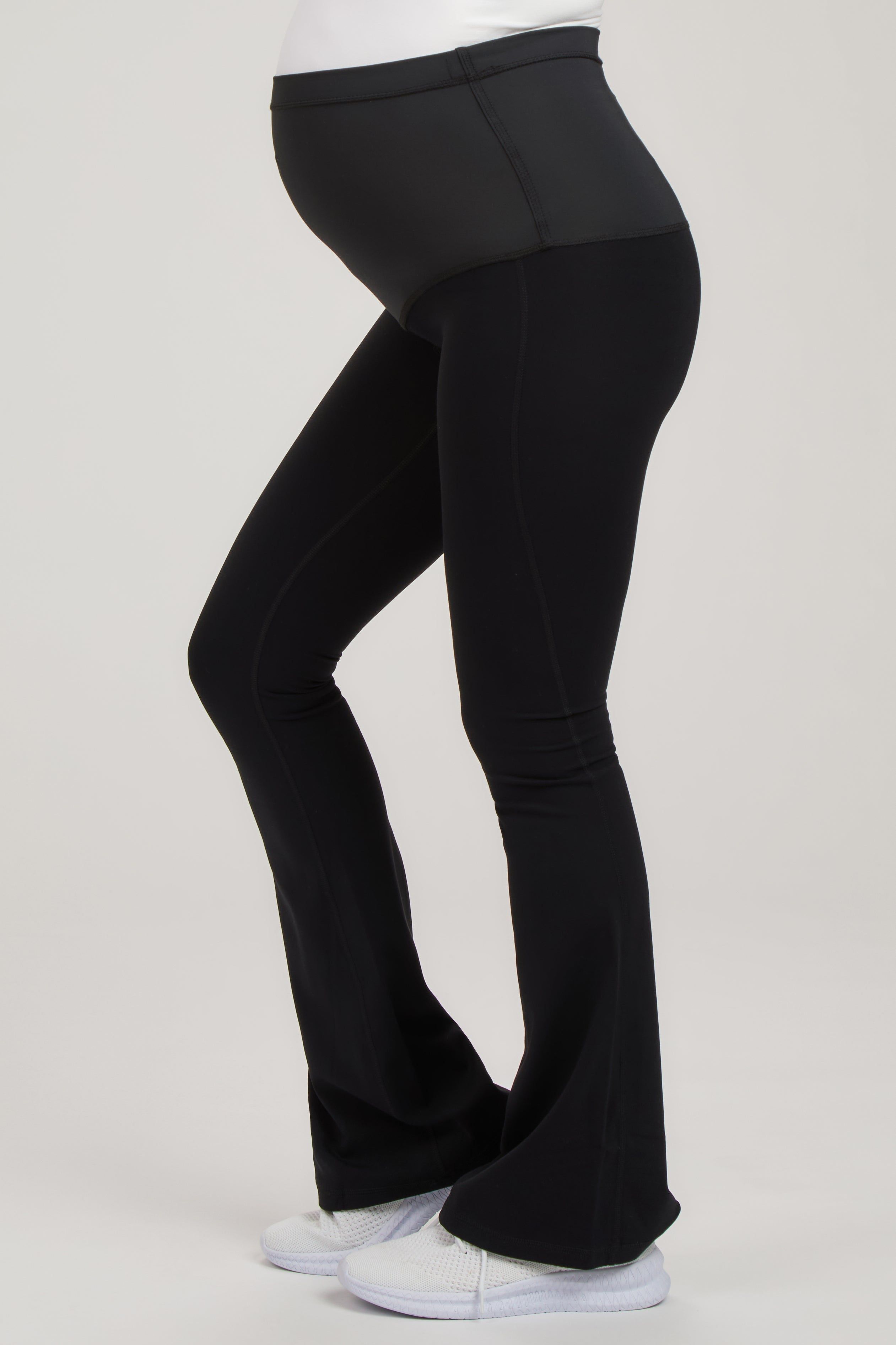 Black Flare Leg Maternity Active Pants sold by Pinkblush product image thumbnail 3