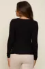Black Ribbed Long Sleeve Maternity Top sold by Pinkblush