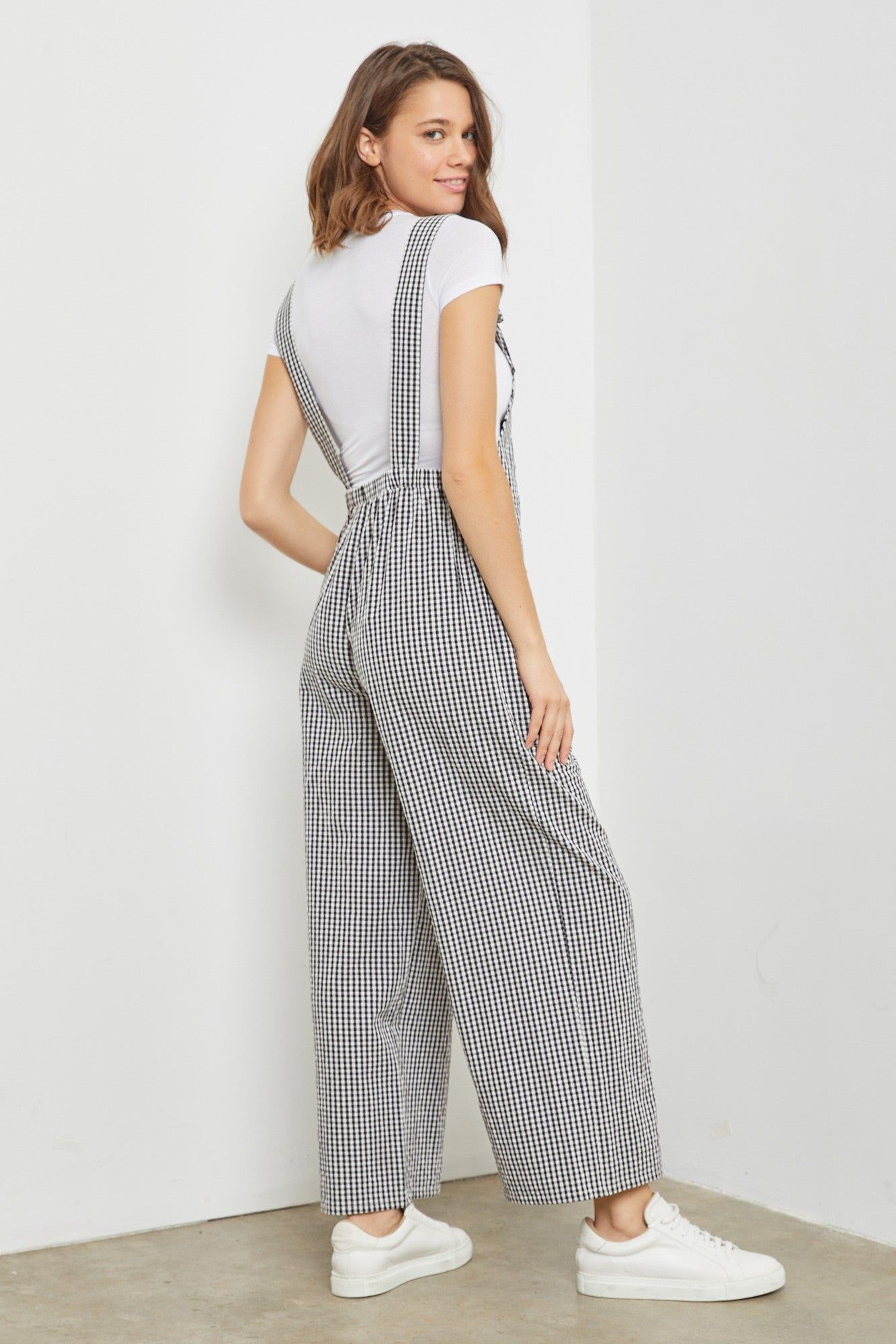 Black Overalls Wide Pants sold by Pinkblush product image thumbnail 3