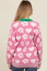 Pink Floral Heart Print Maternity Sweater sold by Pinkblush