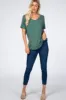 Teal V-Neck Short Sleeve Top sold by Pinkblush