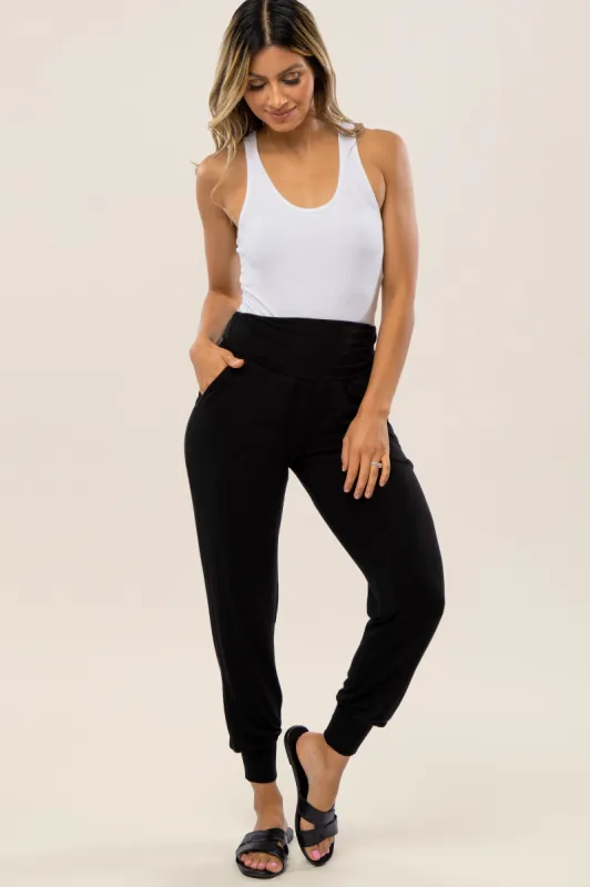 Black Band Jogger Pants sold by Pinkblush
