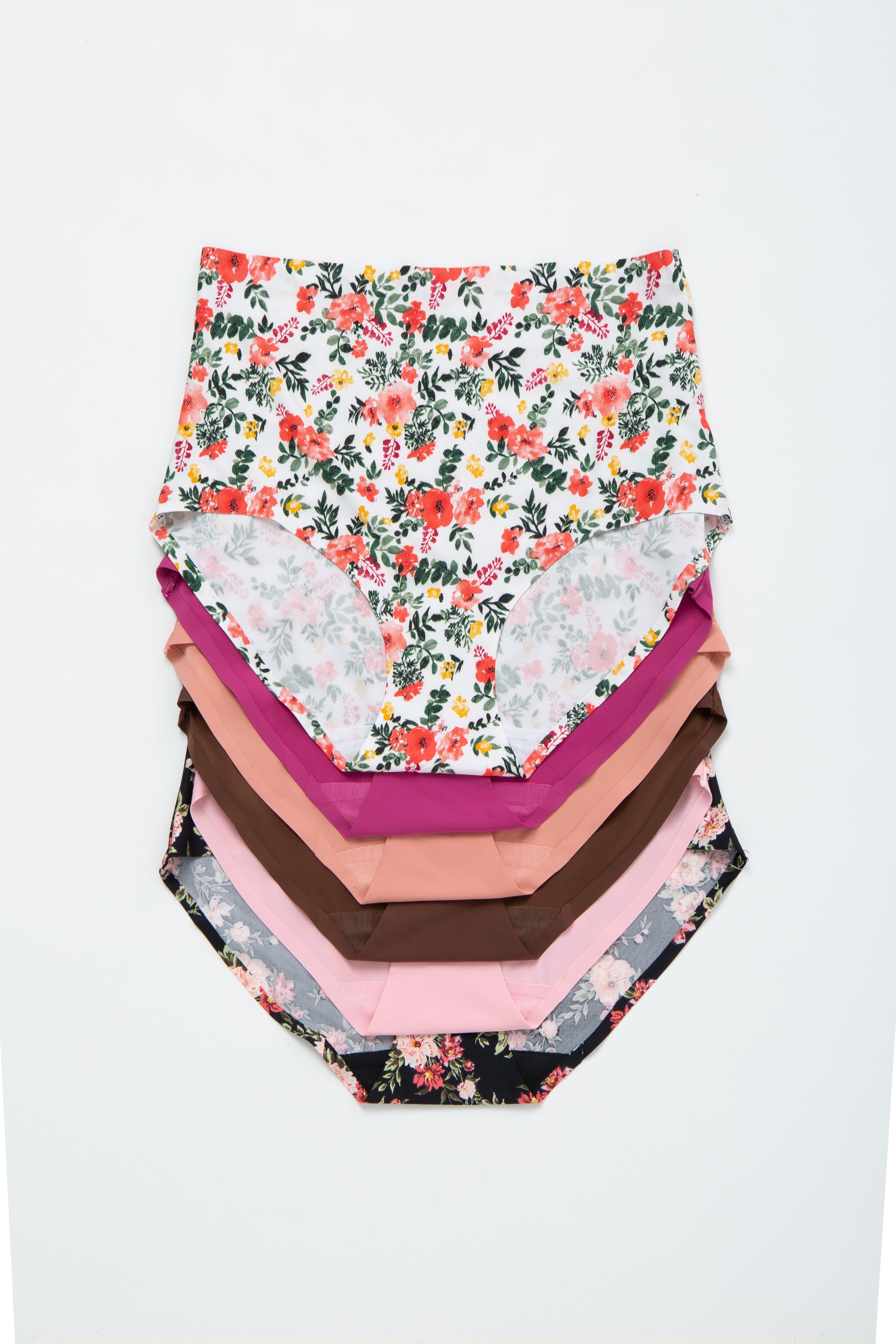 Multi-Color Printed High Waist Underwear Set sold by Pinkblush