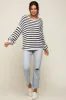 Black Striped Sweater sold by Pinkblush