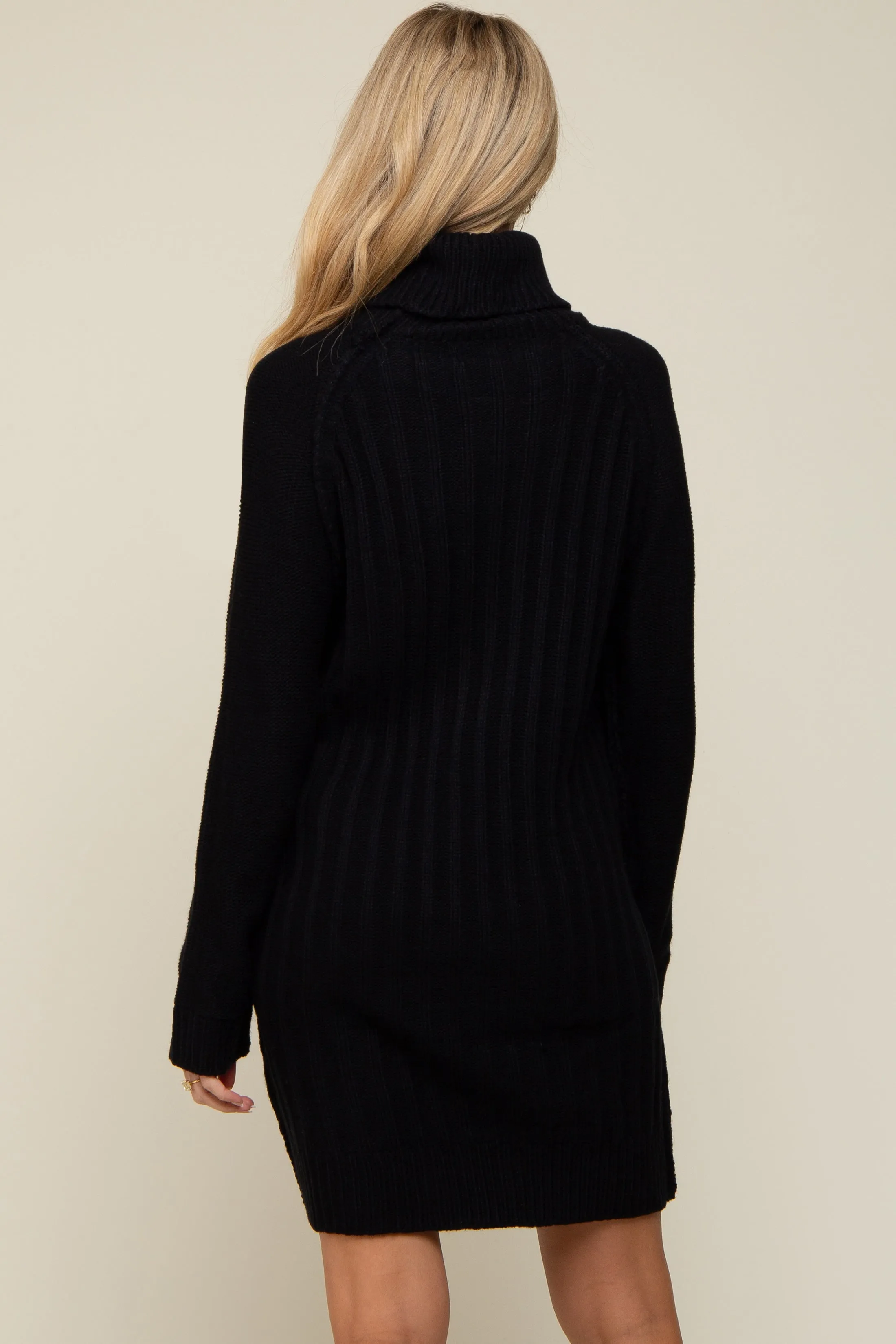Black Turtleneck Maternity Sweater Dress sold by Pinkblush product image thumbnail 4