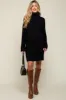 Black Turtleneck Maternity Sweater Dress sold by Pinkblush