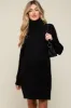 Black Turtleneck Maternity Sweater Dress sold by Pinkblush