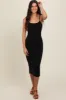 Black Fitted Sleeveless Midi Dress sold by Pinkblush