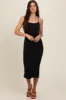 Black Fitted Sleeveless Midi Dress sold by Pinkblush