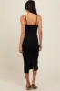 Black Fitted Sleeveless Midi Dress sold by Pinkblush
