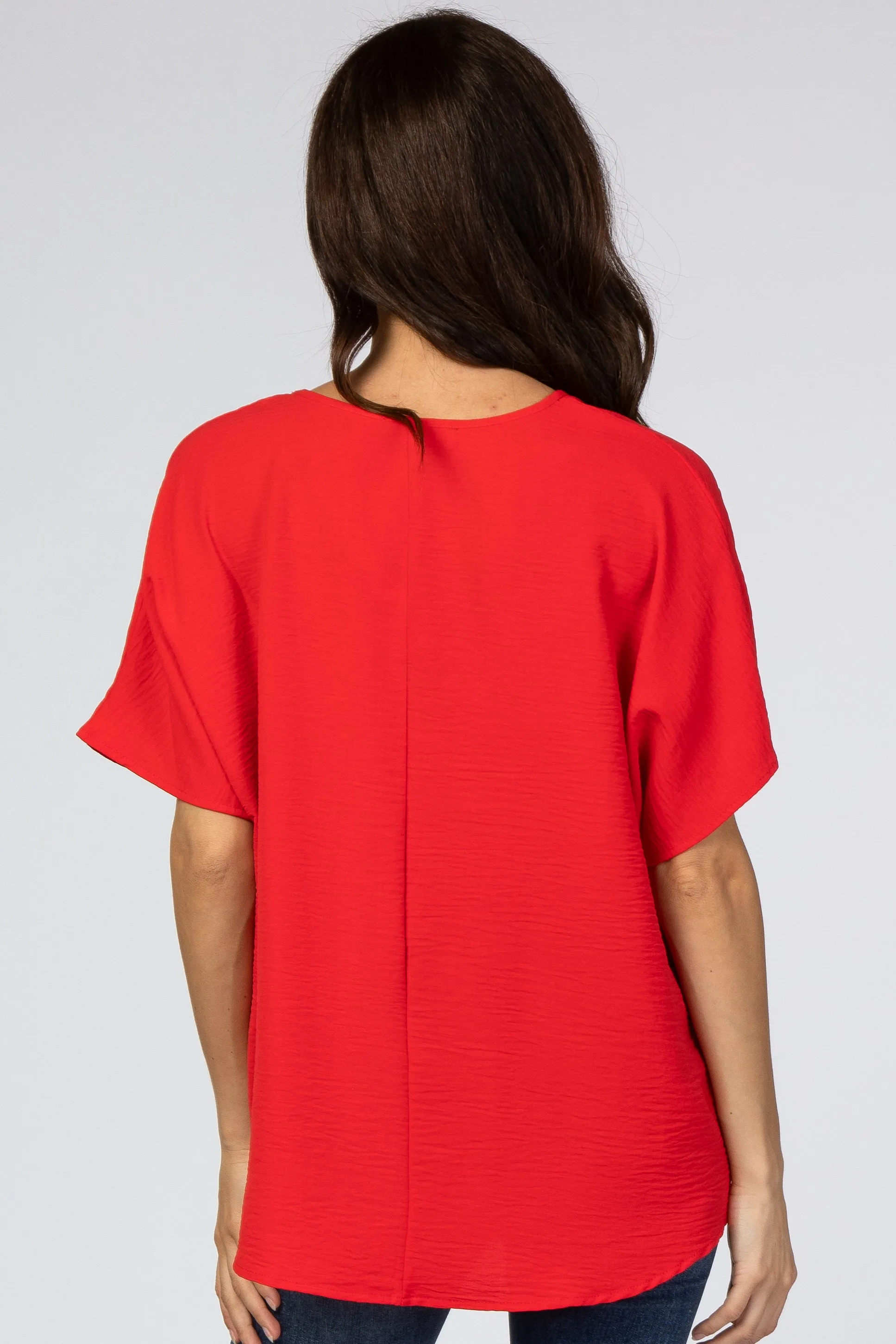 Red Short Sleeve Blouse sold by Pinkblush product image thumbnail 3