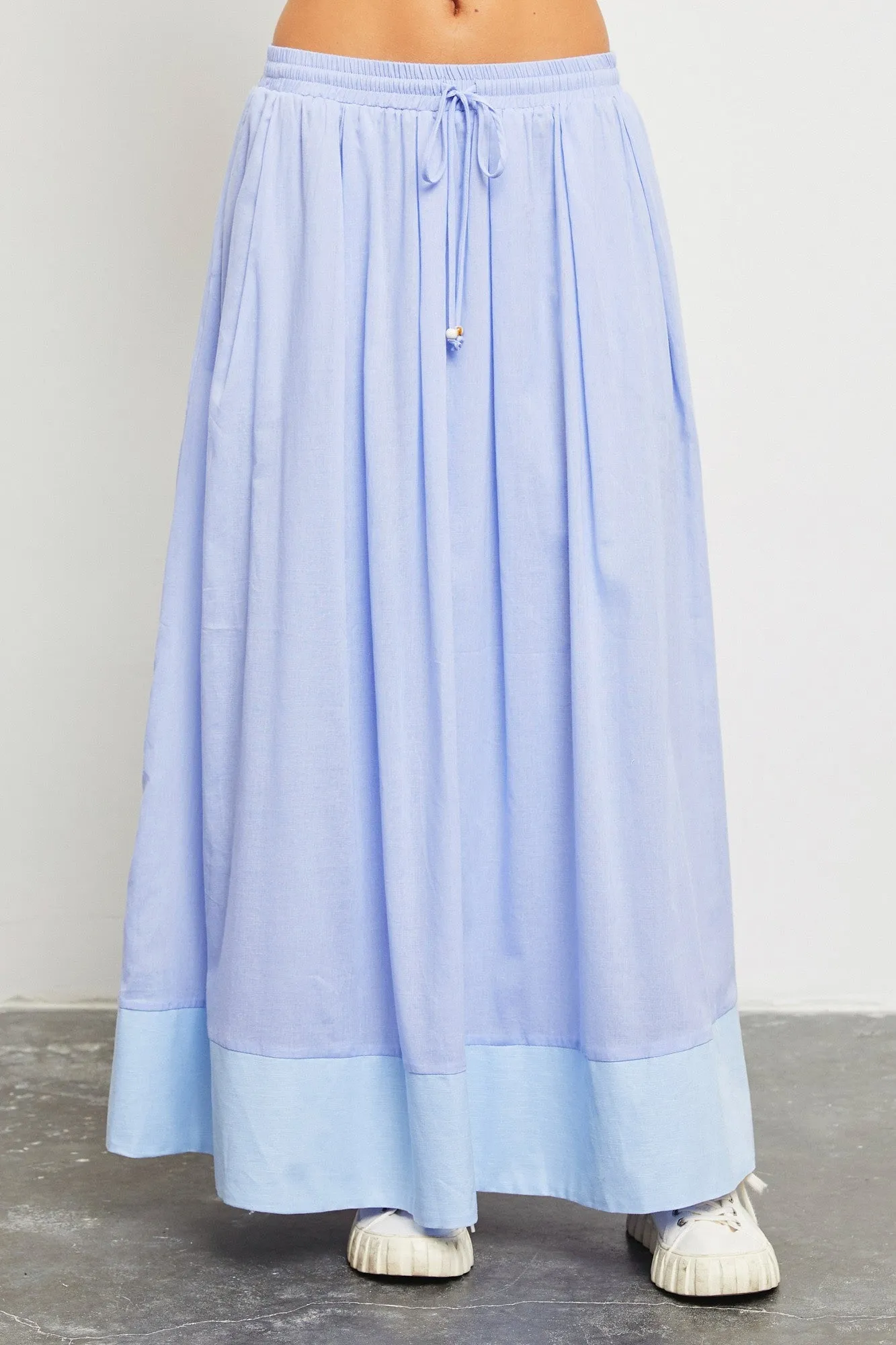 Light Periwinkle Colorblock Maxi Skirt sold by Pinkblush product image thumbnail 2
