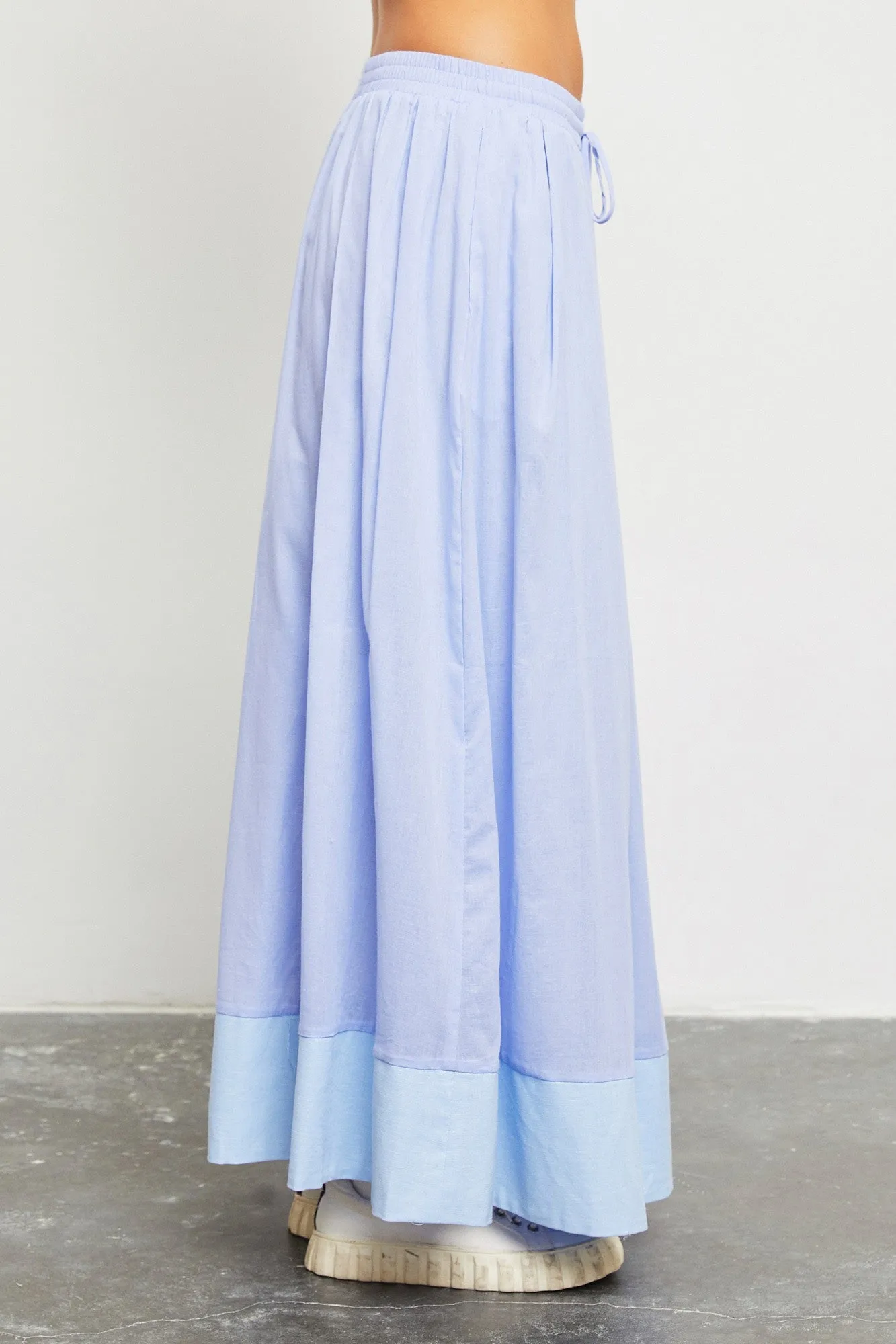 Light Periwinkle Colorblock Maxi Skirt sold by Pinkblush product image thumbnail 3