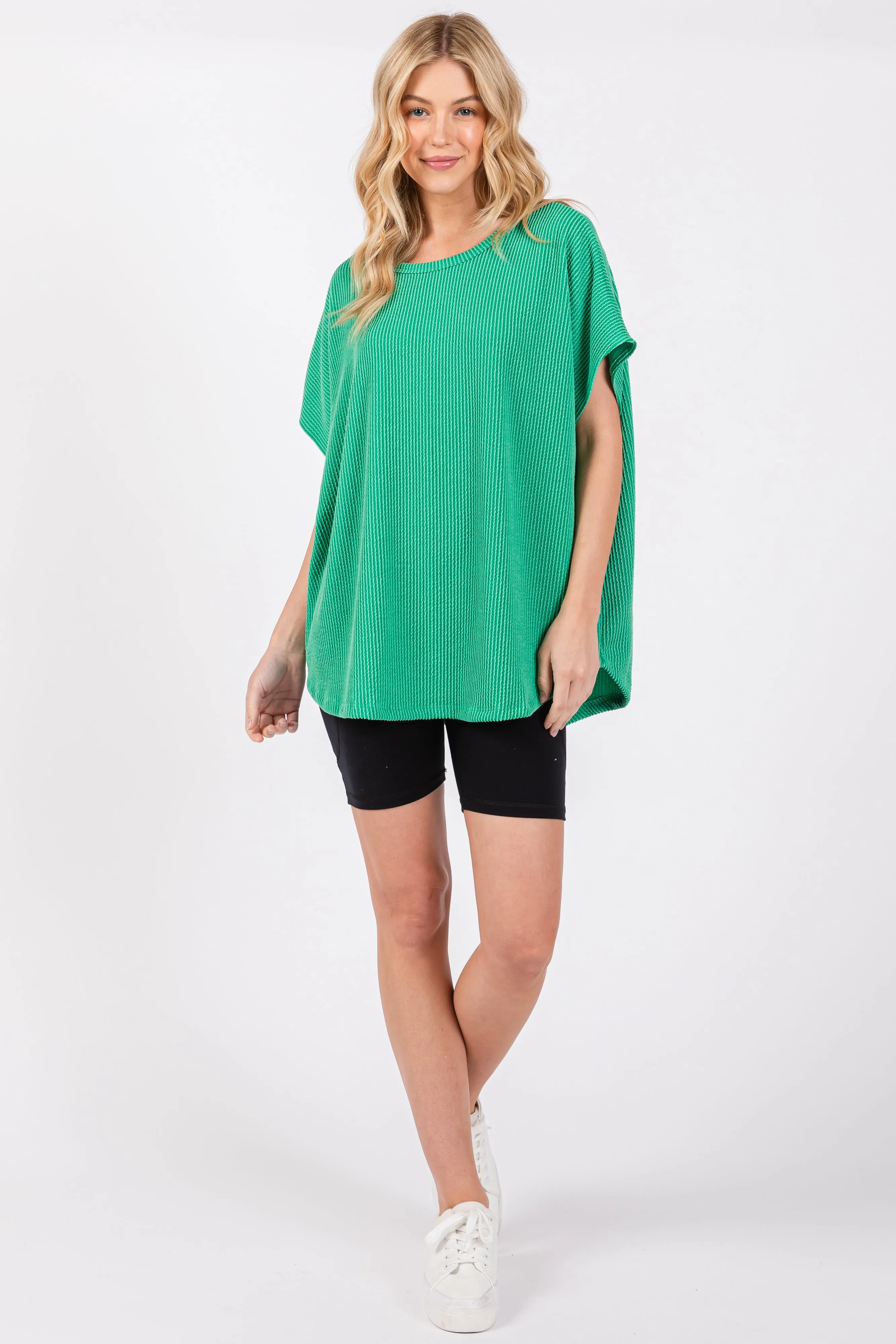 Green Ribbed Cutout Back Top sold by Pinkblush product image thumbnail 4