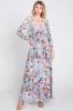 Light Blue Ruffle Accent Maxi Dress sold by Pinkblush