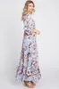 Light Blue Ruffle Accent Maxi Dress sold by Pinkblush