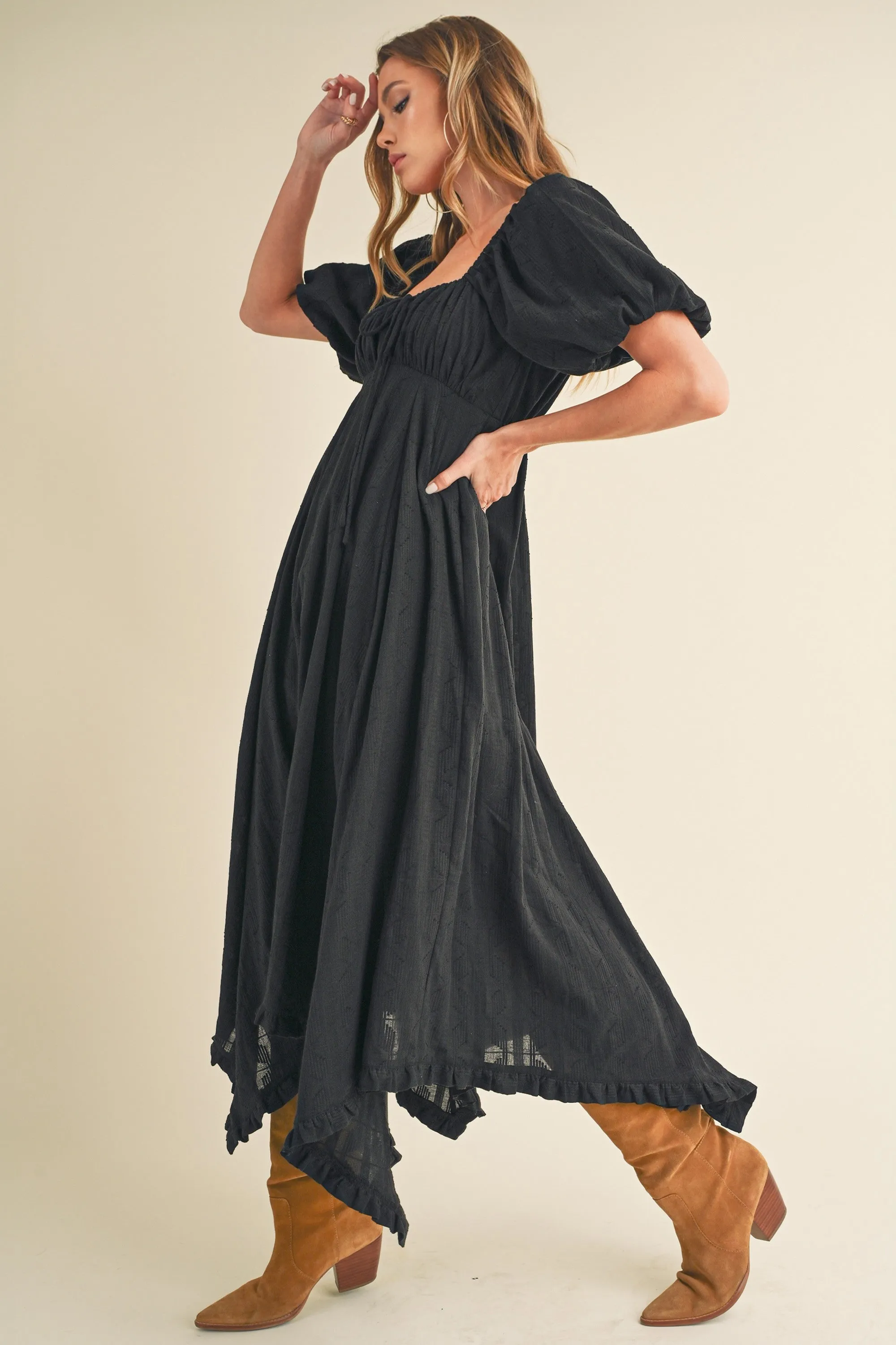 Black Flowy Dress sold by Pinkblush product image thumbnail 2