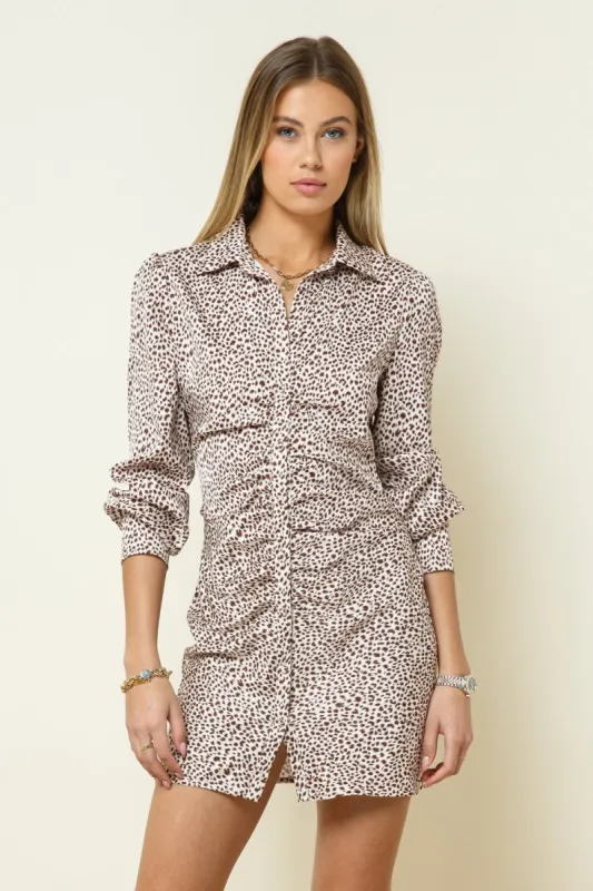 Brown Print Dress sold by Pinkblush