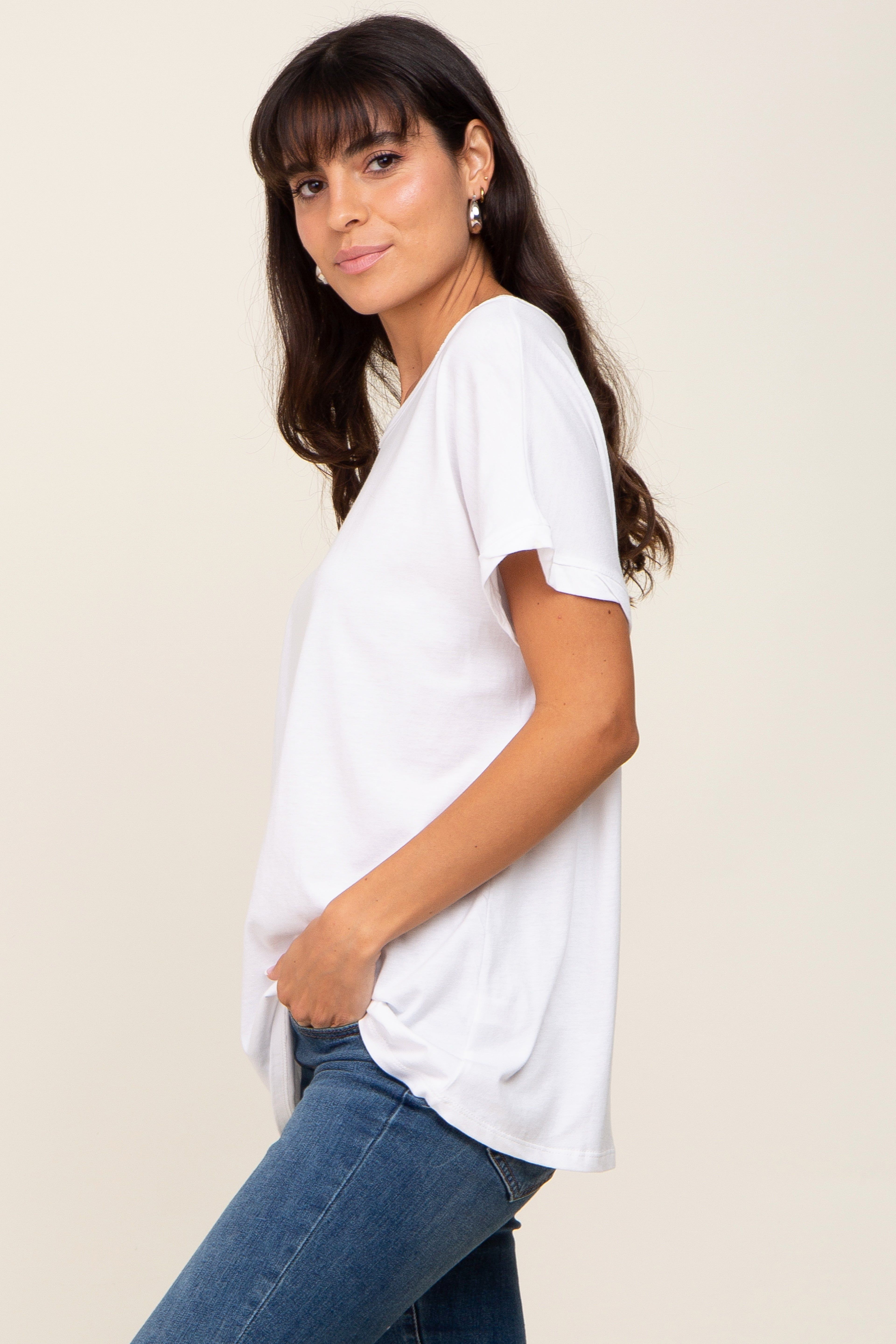 White Short Sleeve Top sold by Pinkblush product image thumbnail 2