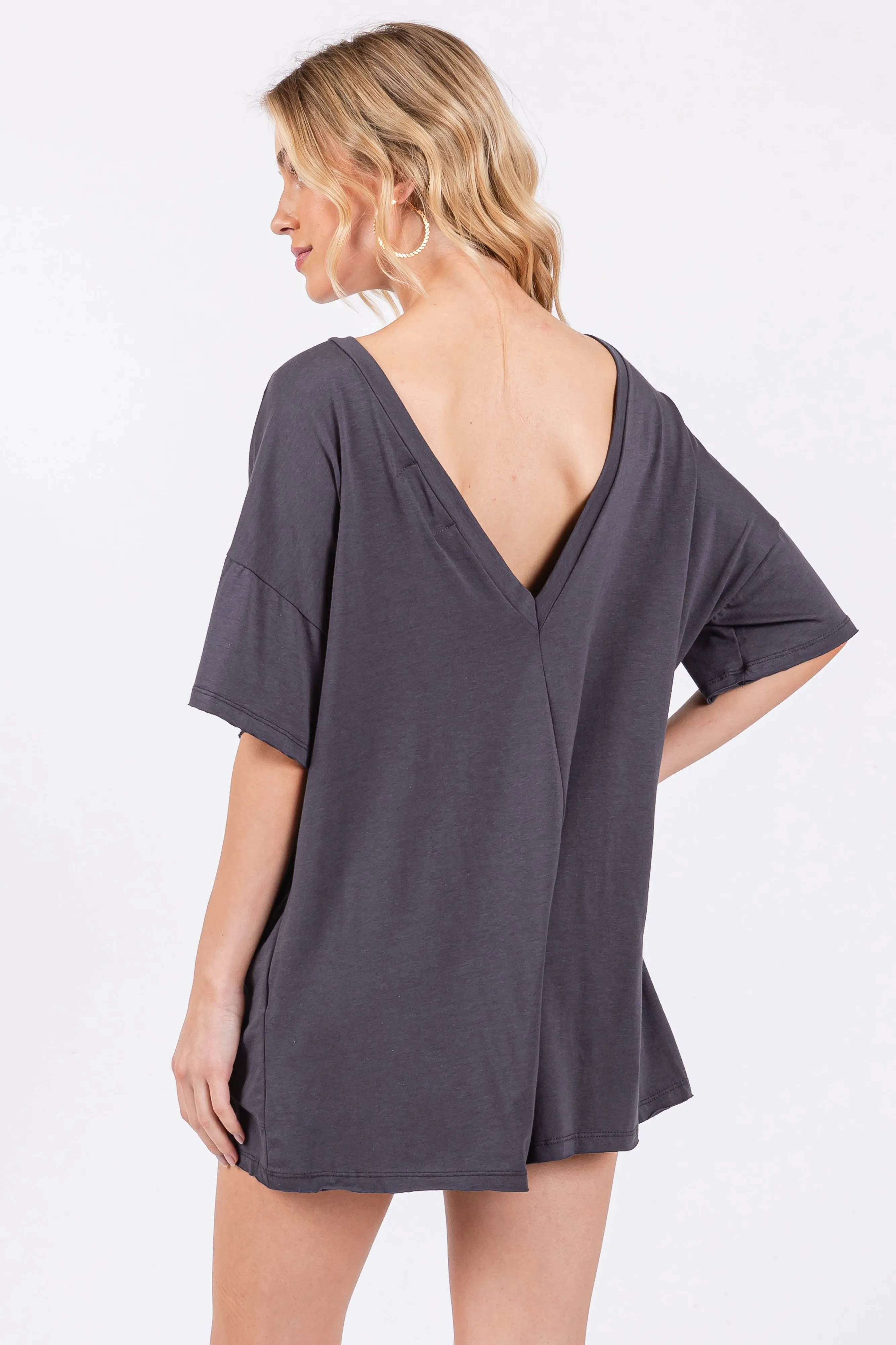 Charcoal Basic Romper sold by Pinkblush product image thumbnail 3
