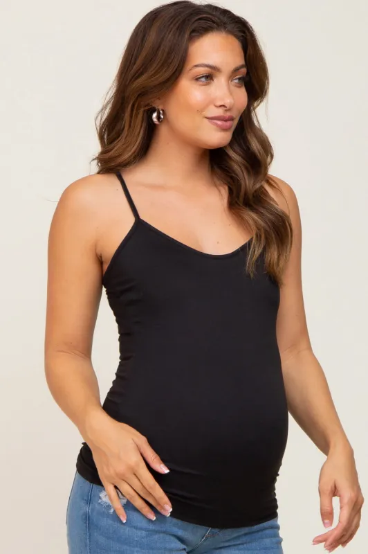 Black Soft Basic Maternity Cami sold by Pinkblush