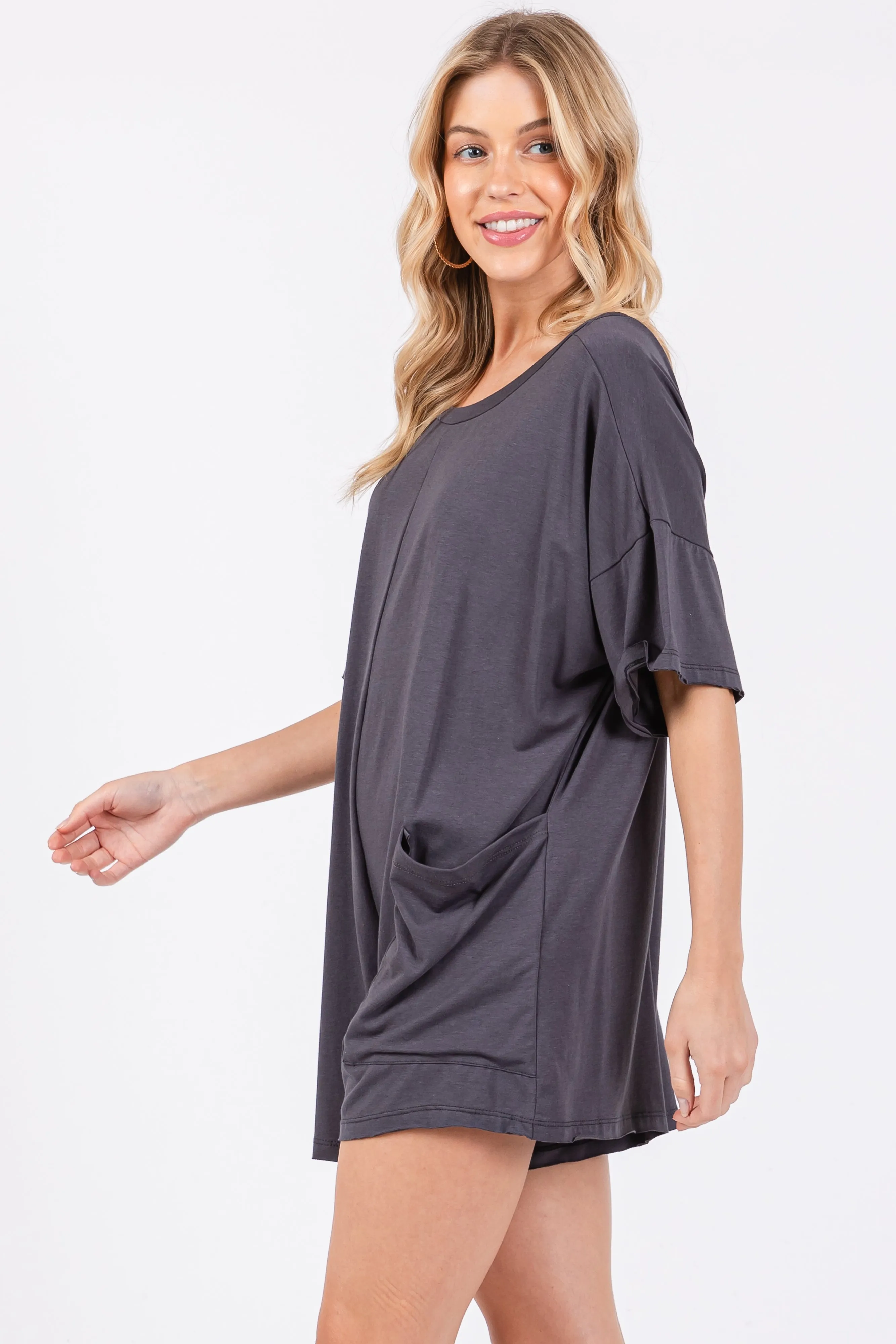 Charcoal Basic Romper sold by Pinkblush product image thumbnail 2