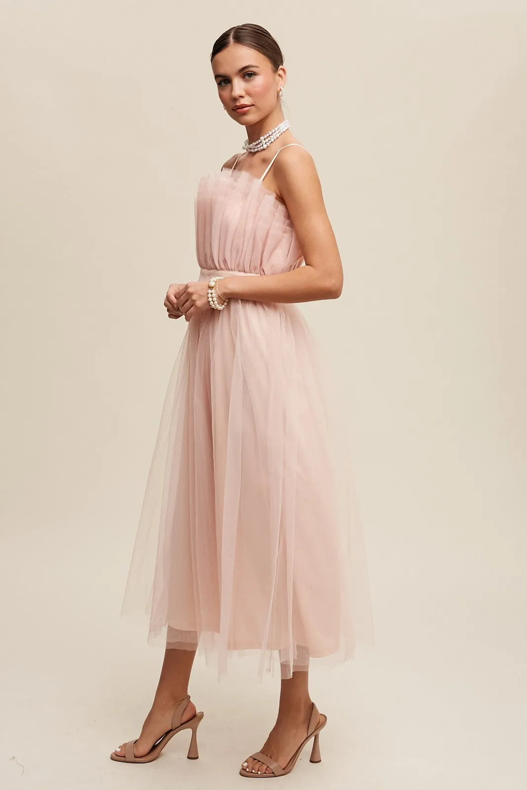 Blush Paper Bag Frill Tulle Maxi Dress sold by Pinkblush product image thumbnail 3