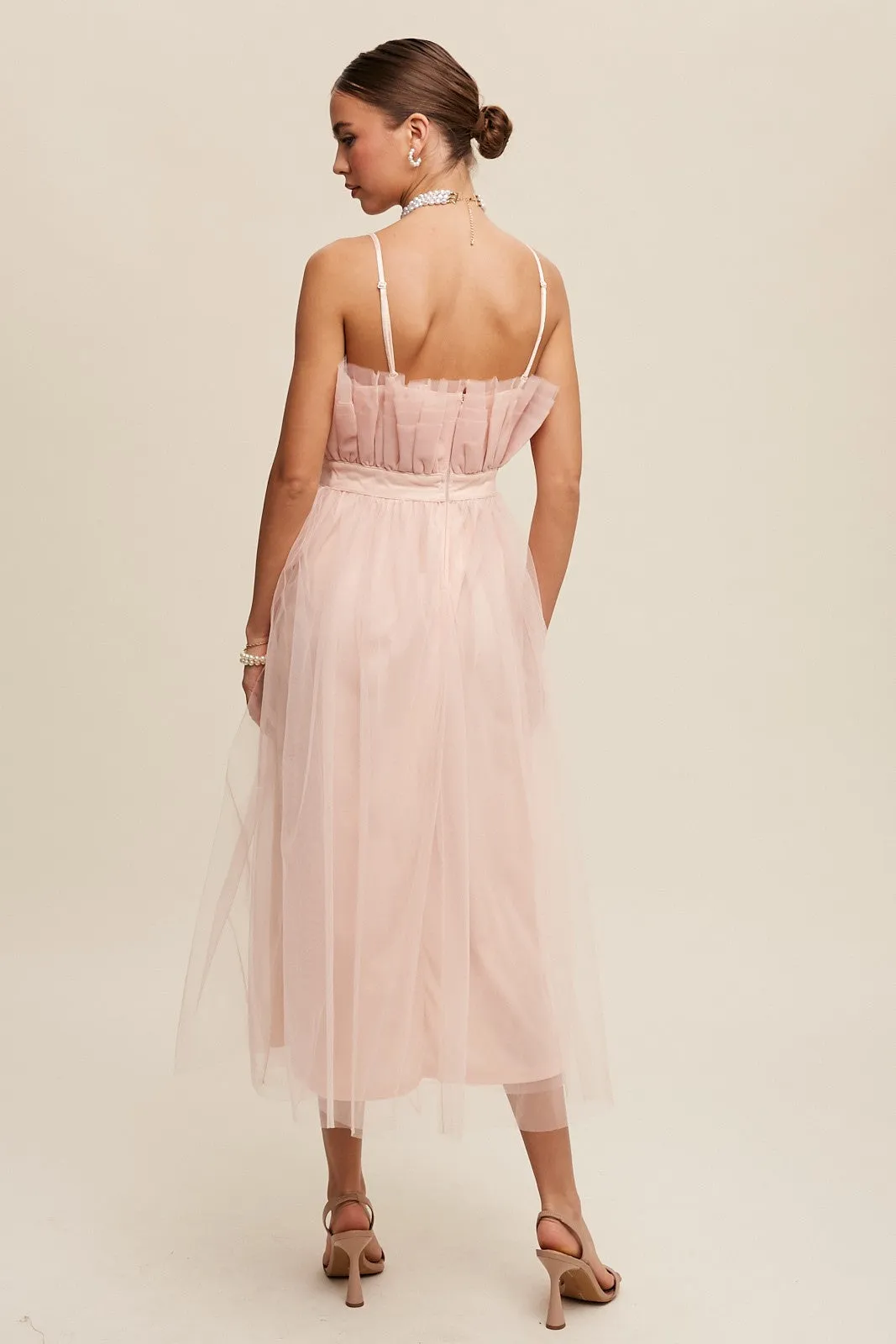 Blush Paper Bag Frill Tulle Maxi Dress sold by Pinkblush product image thumbnail 4