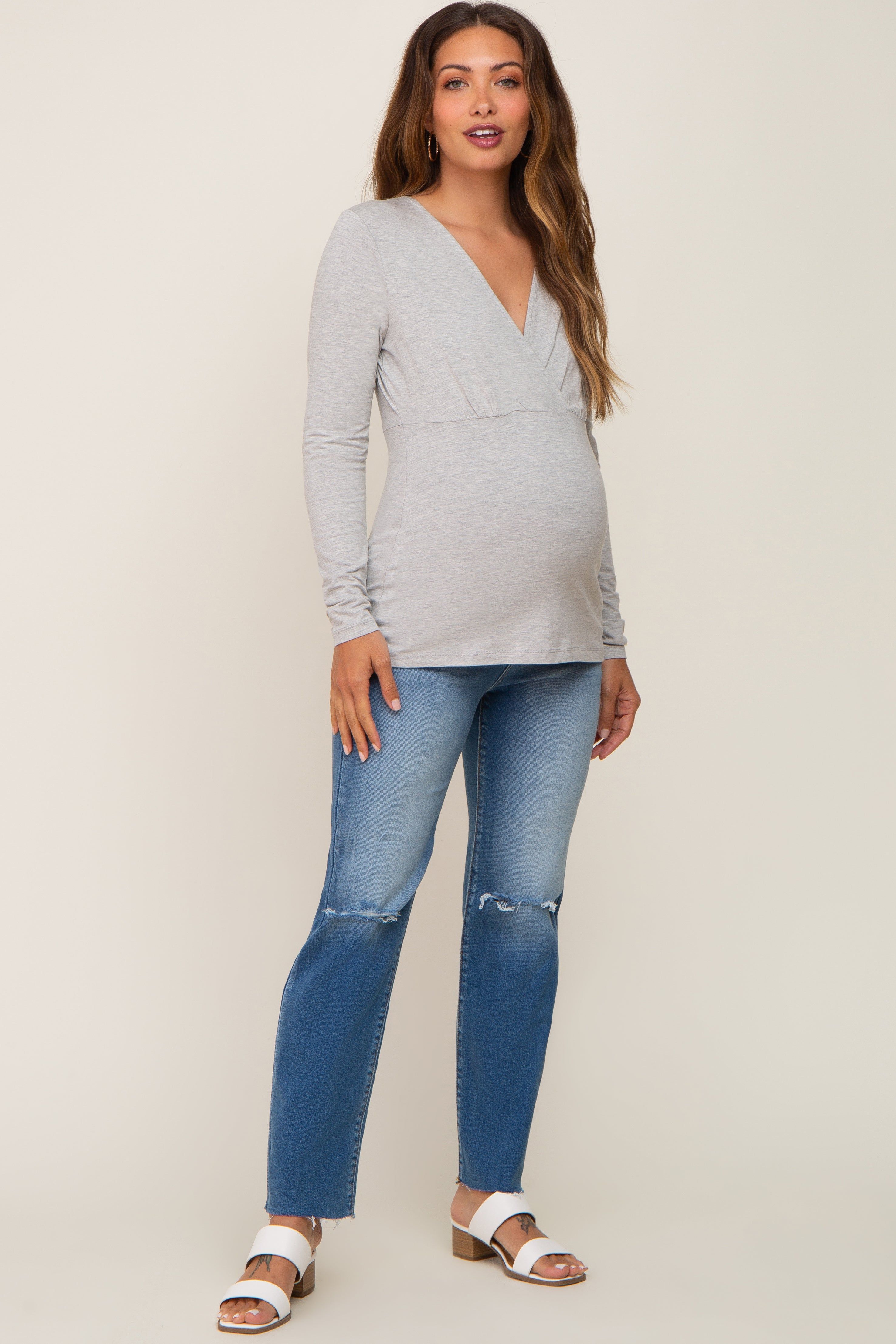 Heather Grey Bravado Designs Long Sleeve Nursing Top sold by Pinkblush product image thumbnail 5