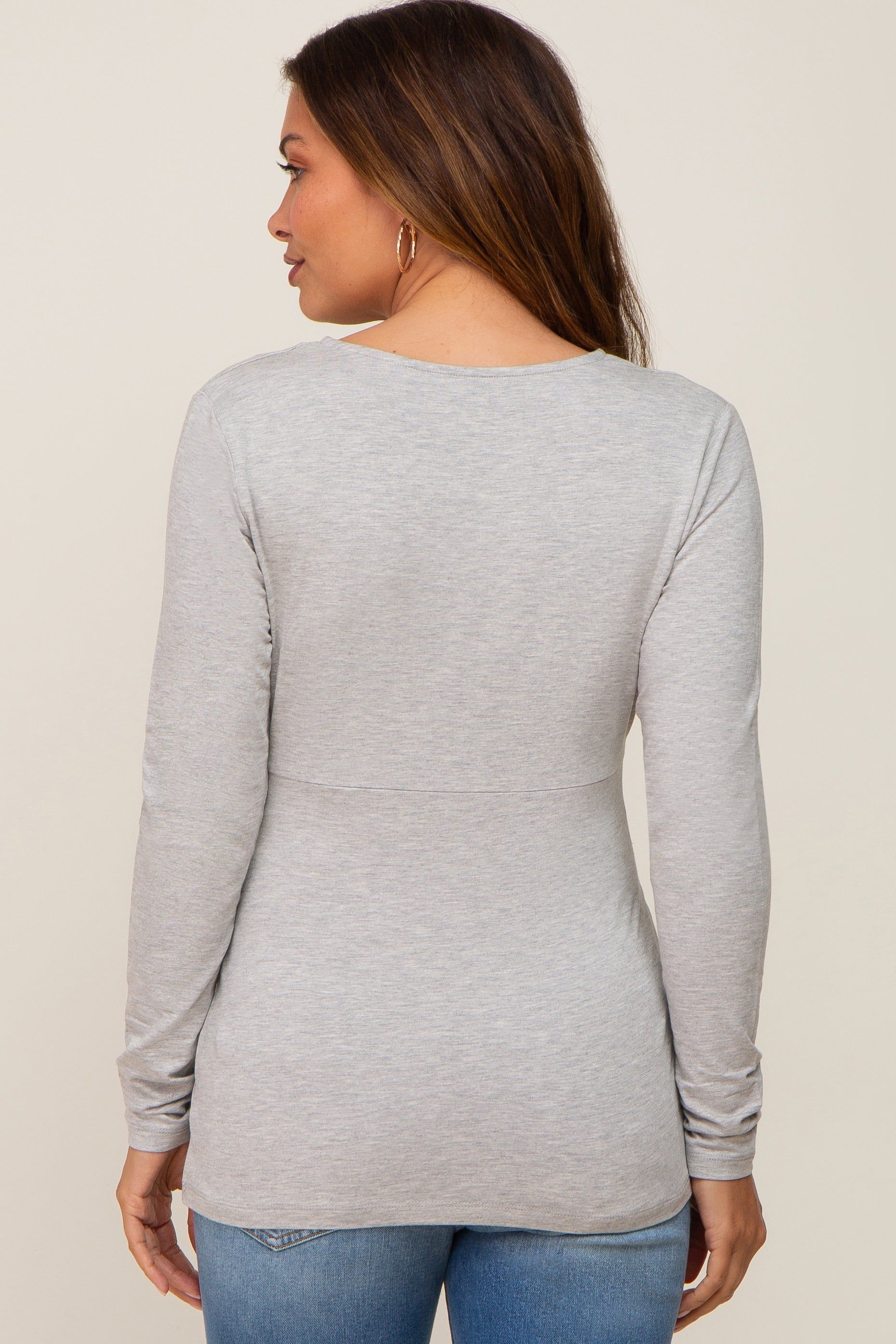 Heather Grey Bravado Designs Long Sleeve Nursing Top sold by Pinkblush product image thumbnail 3