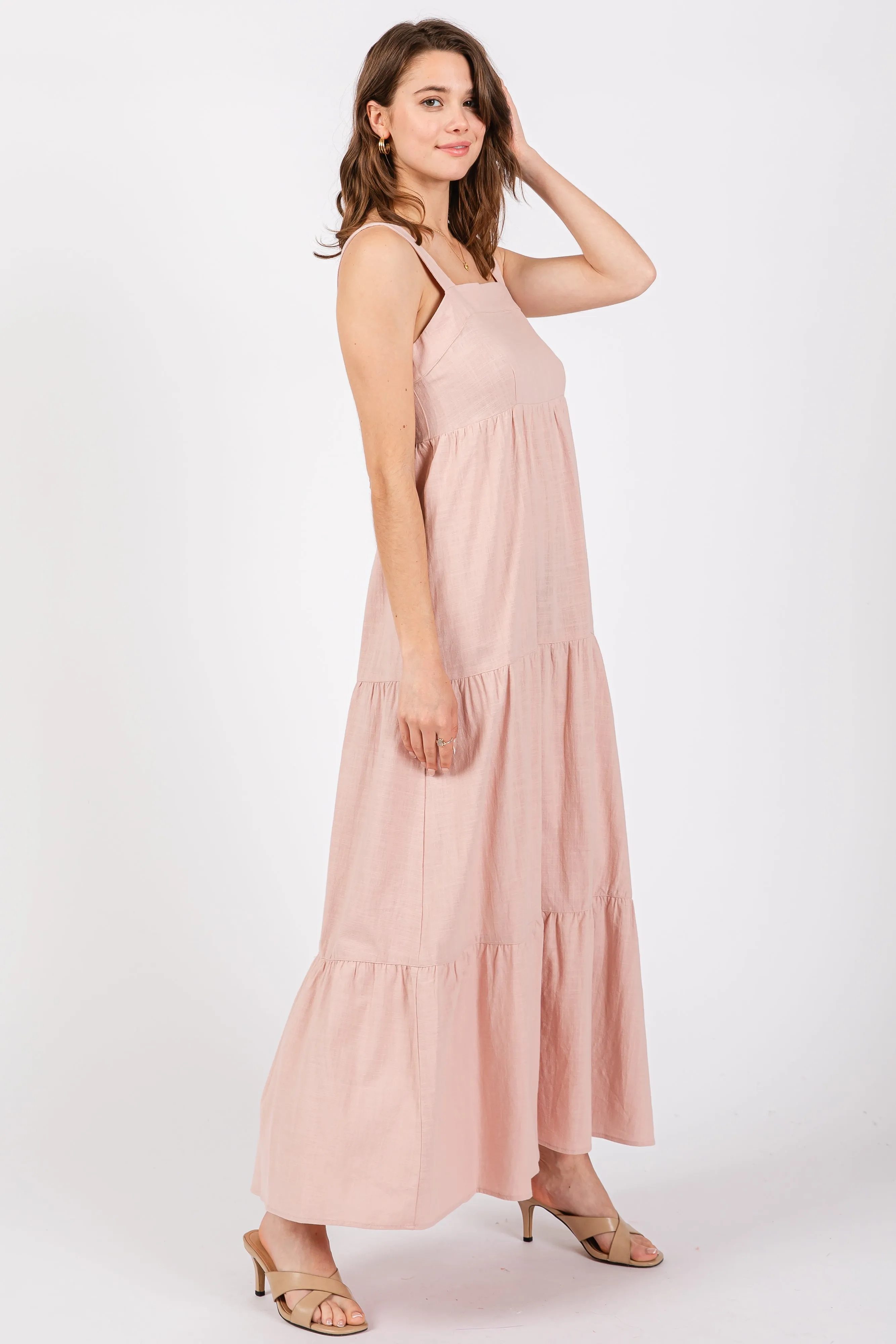 Light Pink Tiered Maxi Dress sold by Pinkblush product image thumbnail 2