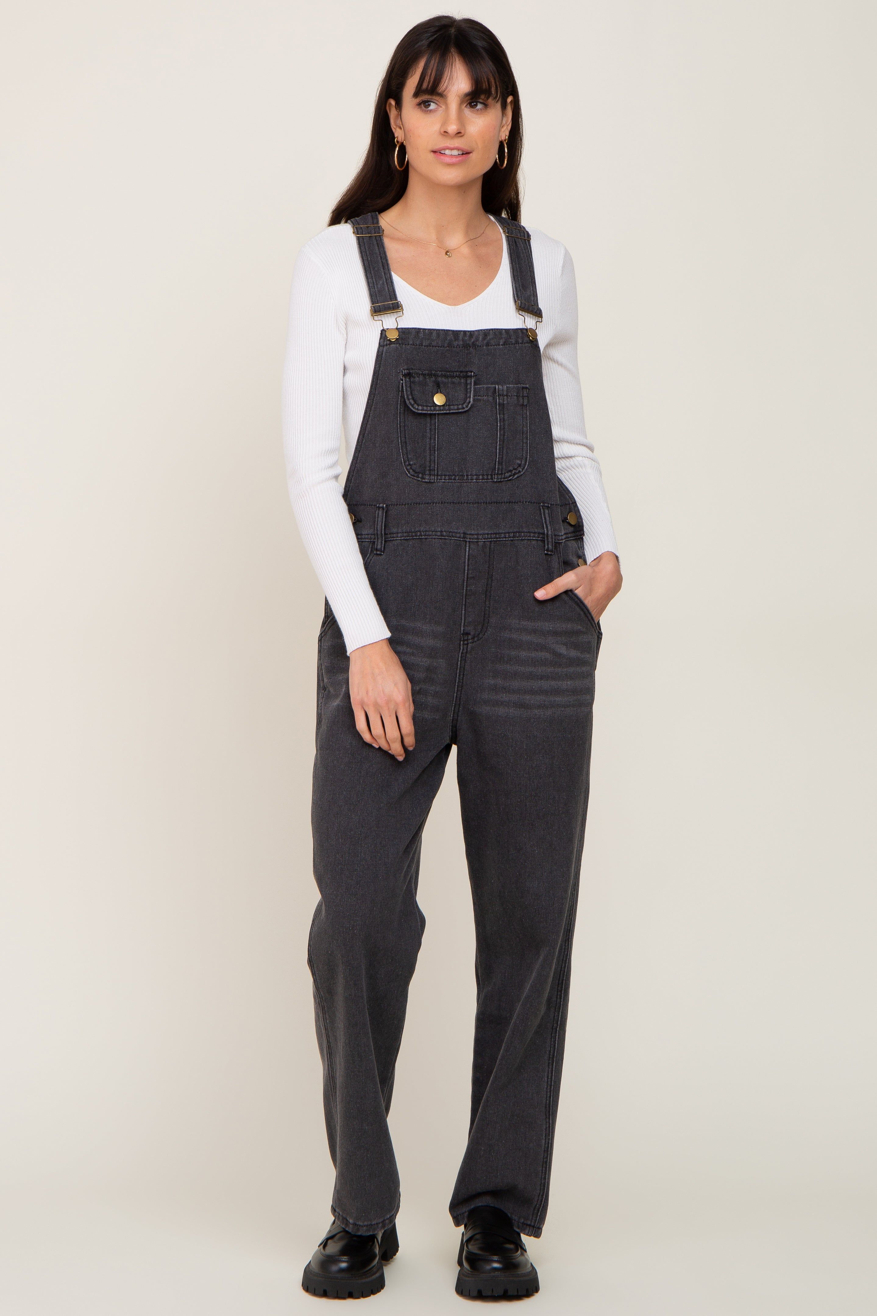 Black Denim Overalls sold by Pinkblush product image thumbnail 4