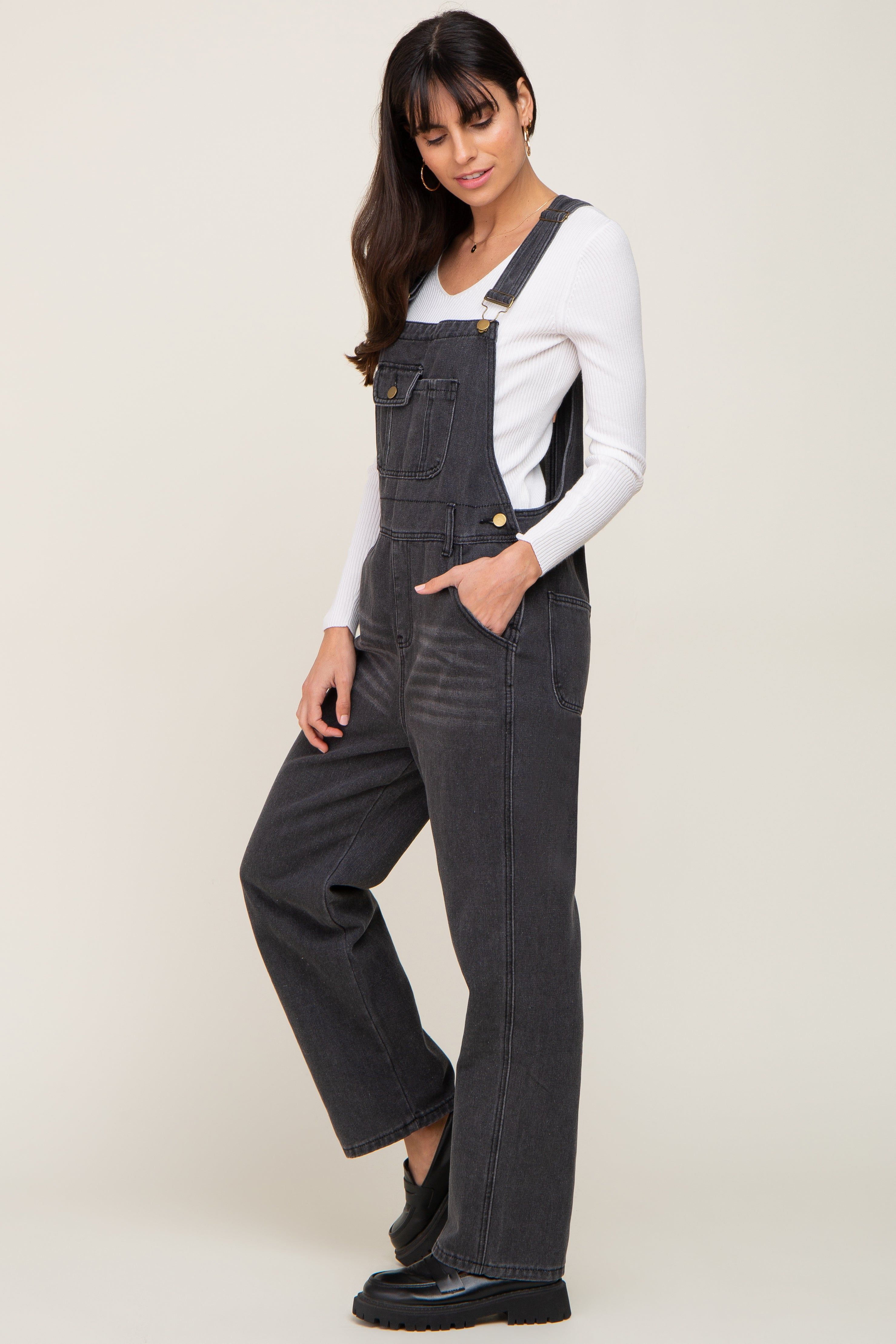 Black Denim Overalls sold by Pinkblush product image thumbnail 2