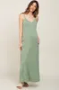 Light Olive Sleeveless V-Neck Maternity Maxi Dress sold by Pinkblush