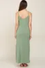 Light Olive Sleeveless V-Neck Maternity Maxi Dress sold by Pinkblush