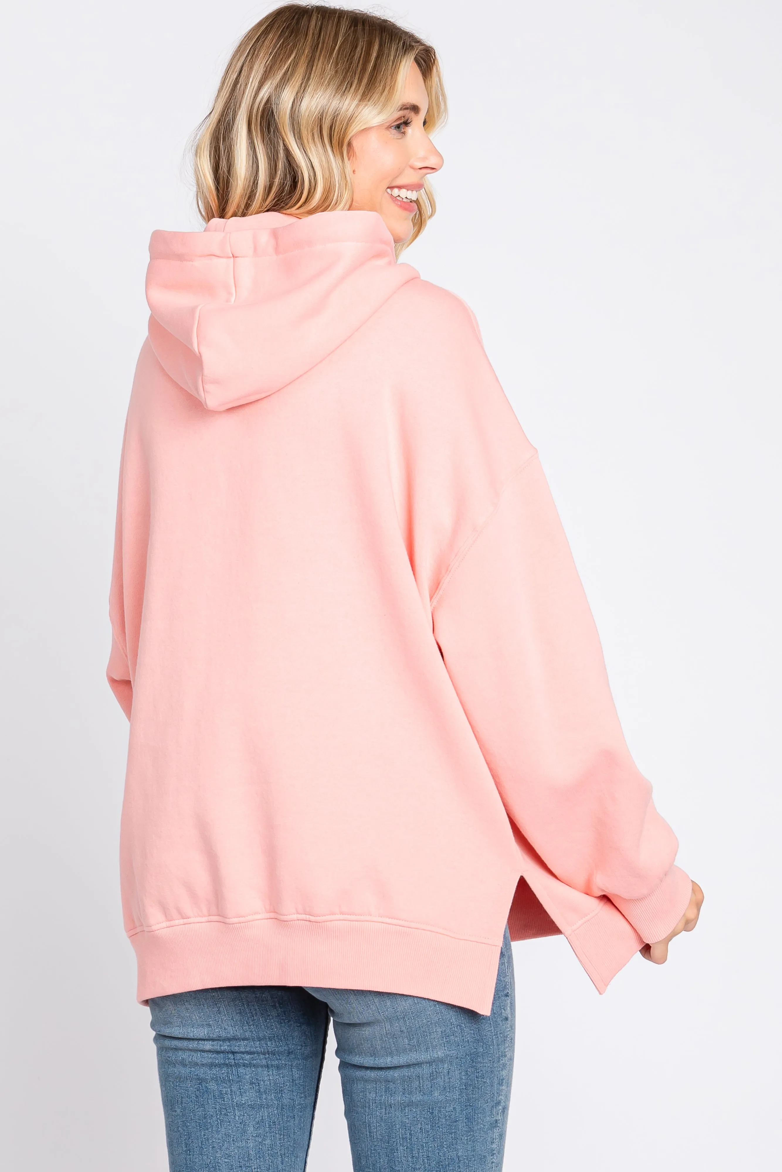 Pink Drawstring Hoodie sold by Pinkblush product image thumbnail 3