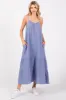 Blue Tiered Hem Maternity Midi Dress sold by Pinkblush