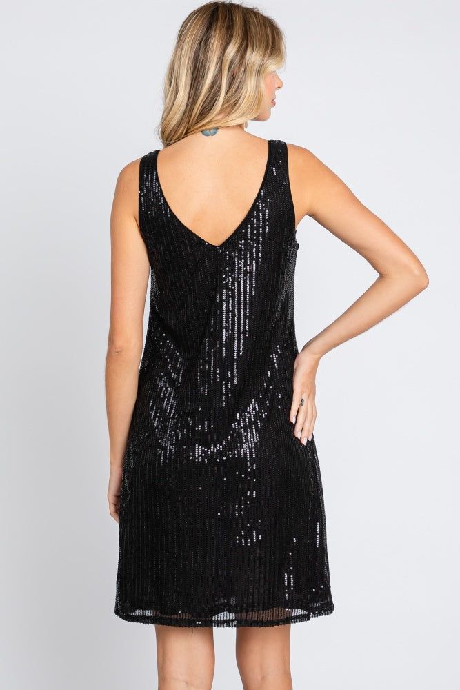 Black Sequin Sleeveless Dress sold by Pinkblush product image thumbnail 3