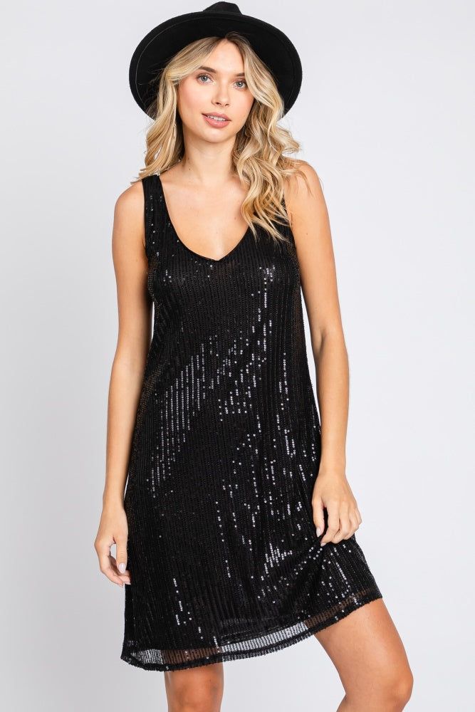 Black Sequin Sleeveless Dress sold by Pinkblush product image thumbnail 5