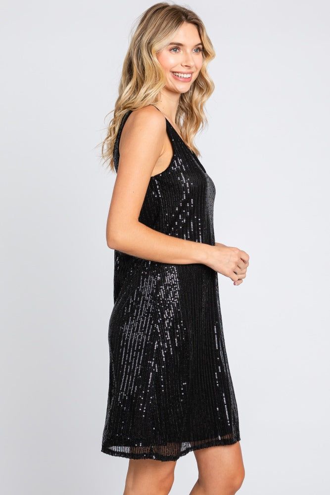 Black Sequin Sleeveless Dress sold by Pinkblush product image thumbnail 2
