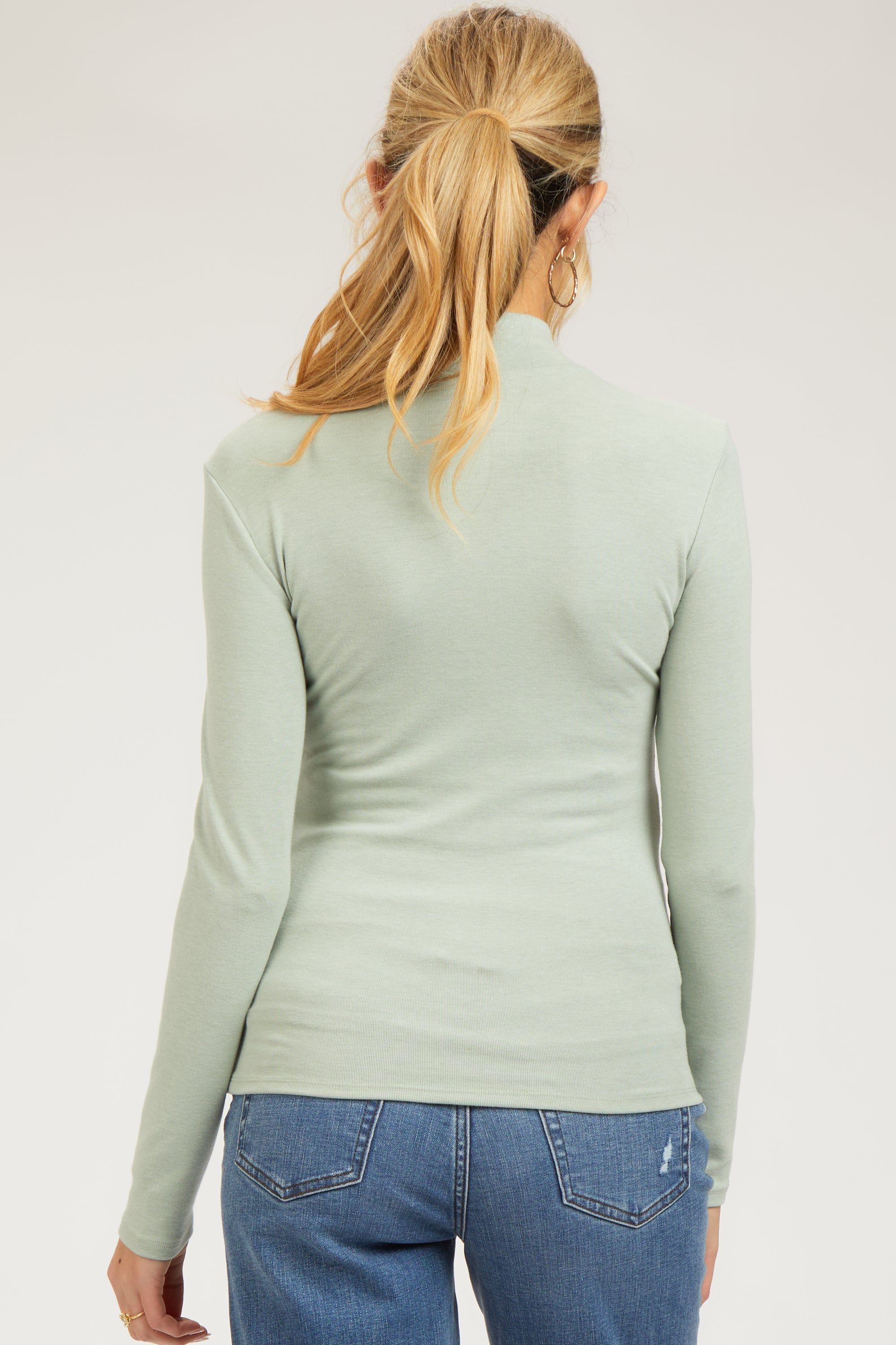 Mint Knit Long Sleeve Maternity Top sold by Pinkblush product image thumbnail 3